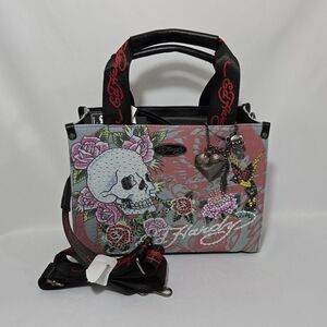 Ed Hardy Denim Blue Tote Purse